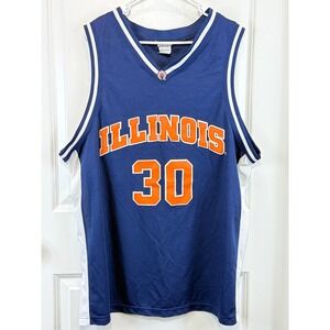 Team Edition Illinois Fighting Illini Basketball Jersey 30 Navy Blue Mens XL